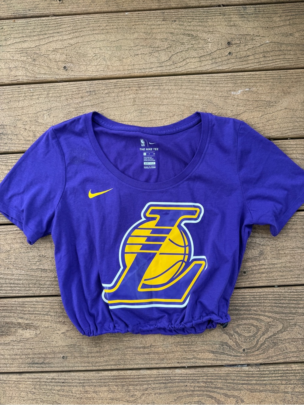 Los Angeles Lakers Purple Cropped Tee